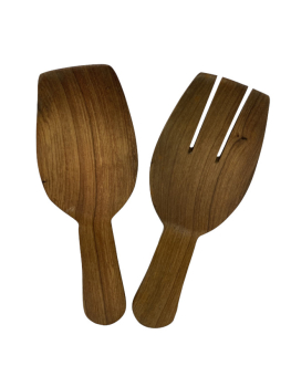 Kleines Salatbesteck in Schaufelform